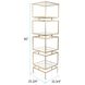 Canberrn 82 X 21.75 inch Gold Etagere